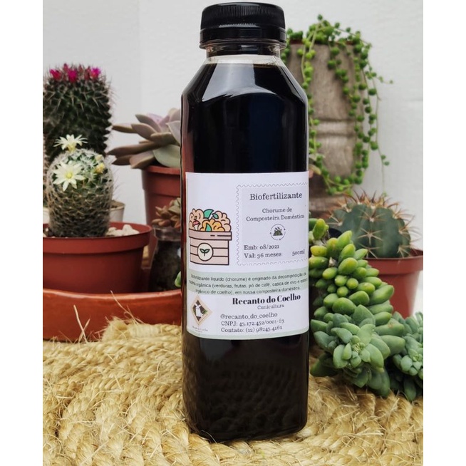 Biofertilizante Orgânico - Chorume - Adubo Liquido - 100% Natural - 500ml - Imagem 2