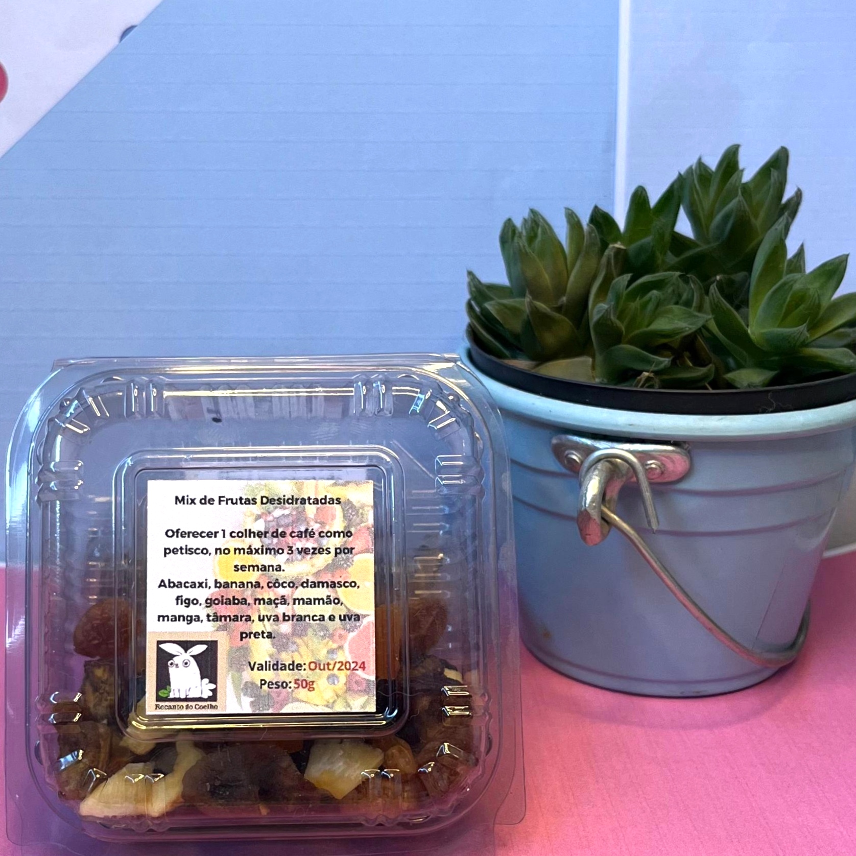 Petisco de Mix de Frutas Desidratadas para Coelhos - 50Gr - Imagem 4