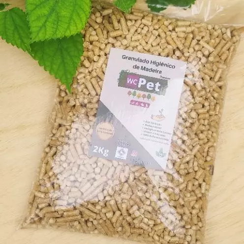Granulado Higiênico de Madeira WC Pet 02kg Para Gatos Coelhos Roedores e Réptil - Imagem 5